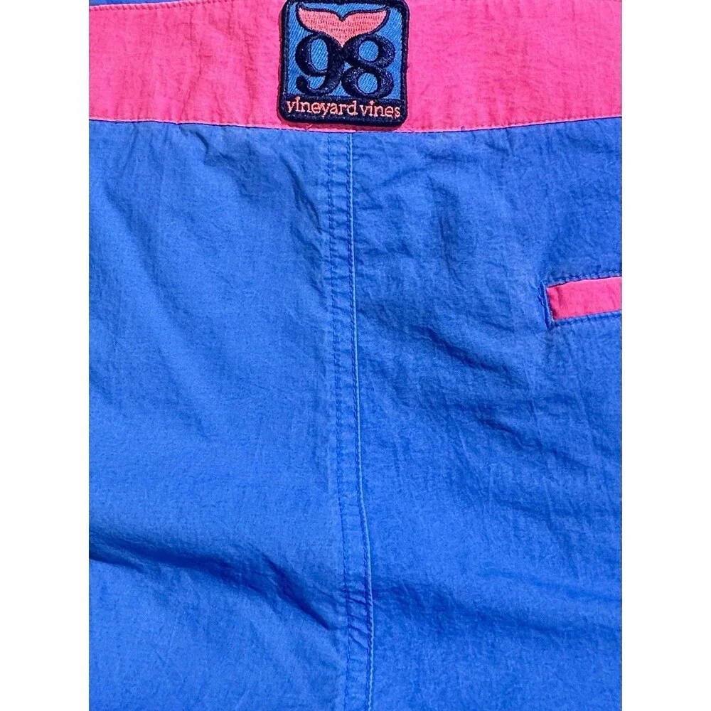 Vineyard Vines Men's Colorblock Board Shorts Swim Trunks Size 36 Blue/Pink
